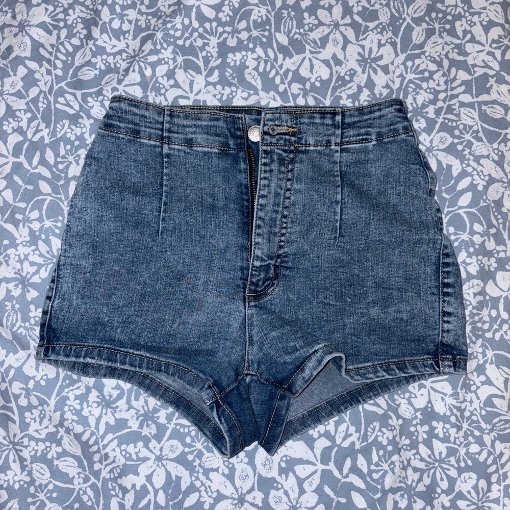 High-Waisted Denim Shorts